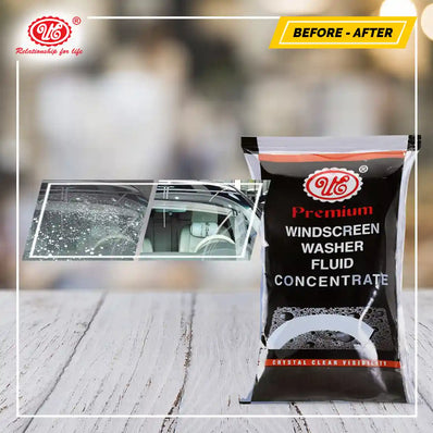 Premium Windscreen Washer Fluid Concentrate - Fast Cleaning of Rain/Water Drops & Dust For Safe Driving